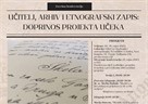 Učitelj, arhiv i etnografski zapis: doprinos projekta UČeka