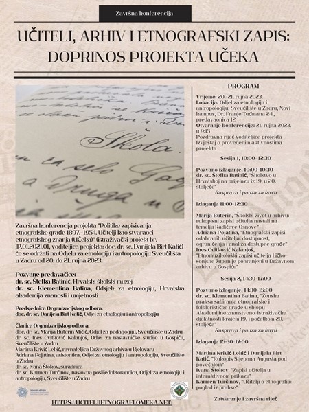 Učitelj, arhiv i etnografski zapis: doprinos projekta UČeka